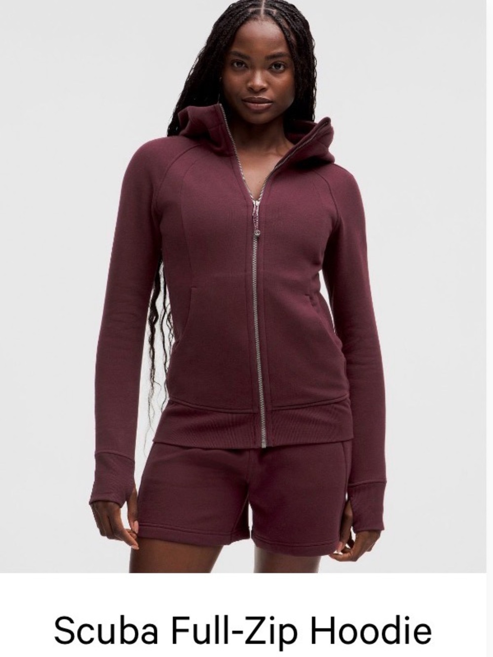 Lululemon Scuba Full-Zip Hoodie - garnet size 6